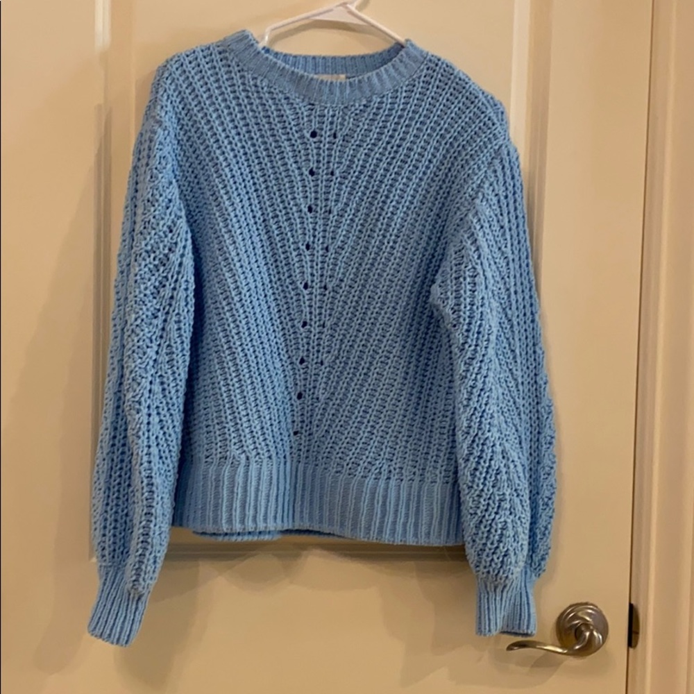 Blue knit sweater